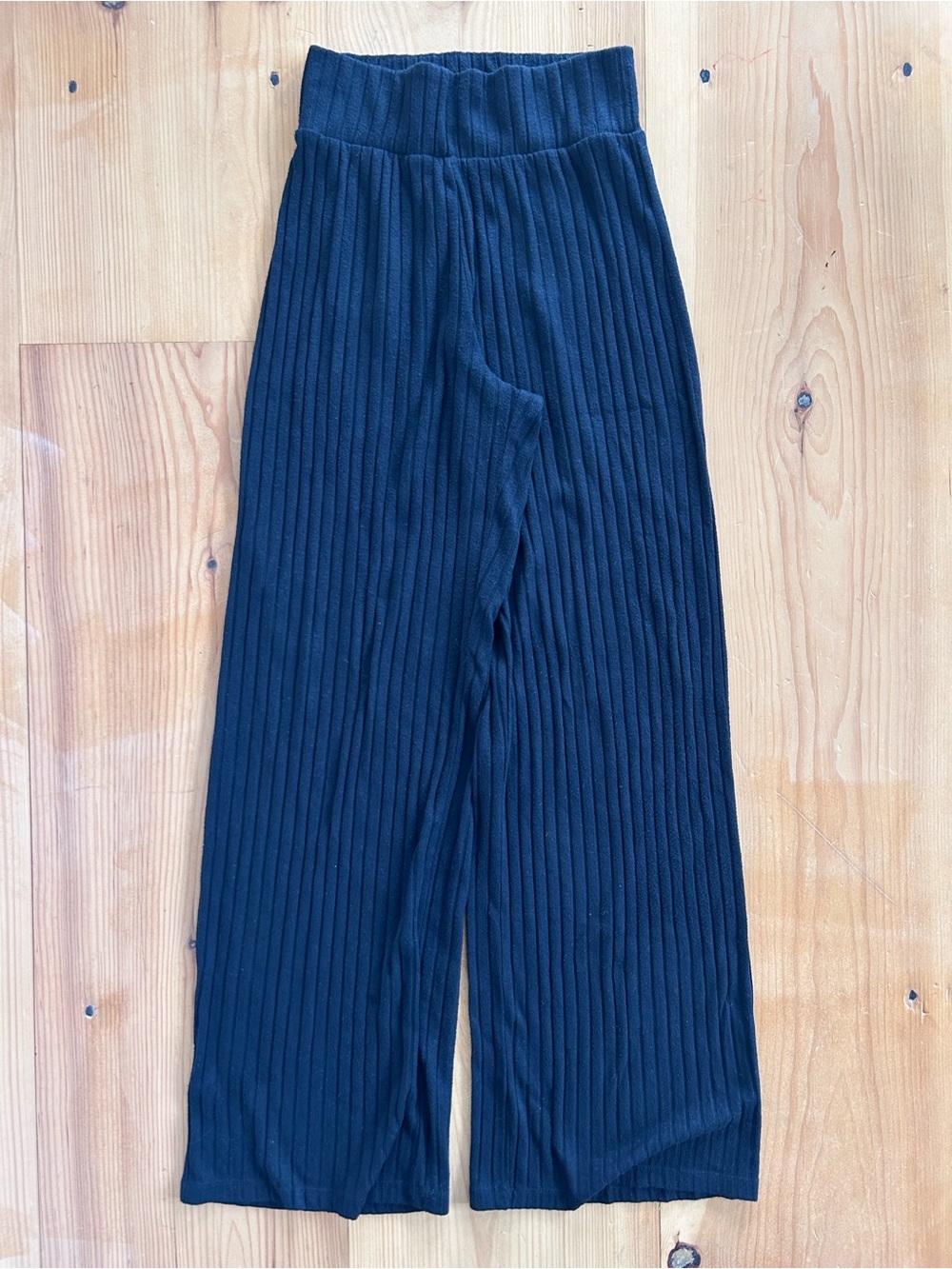 Abercrombie & Fitch Pants Black Ribbed Wide Leg Comfy